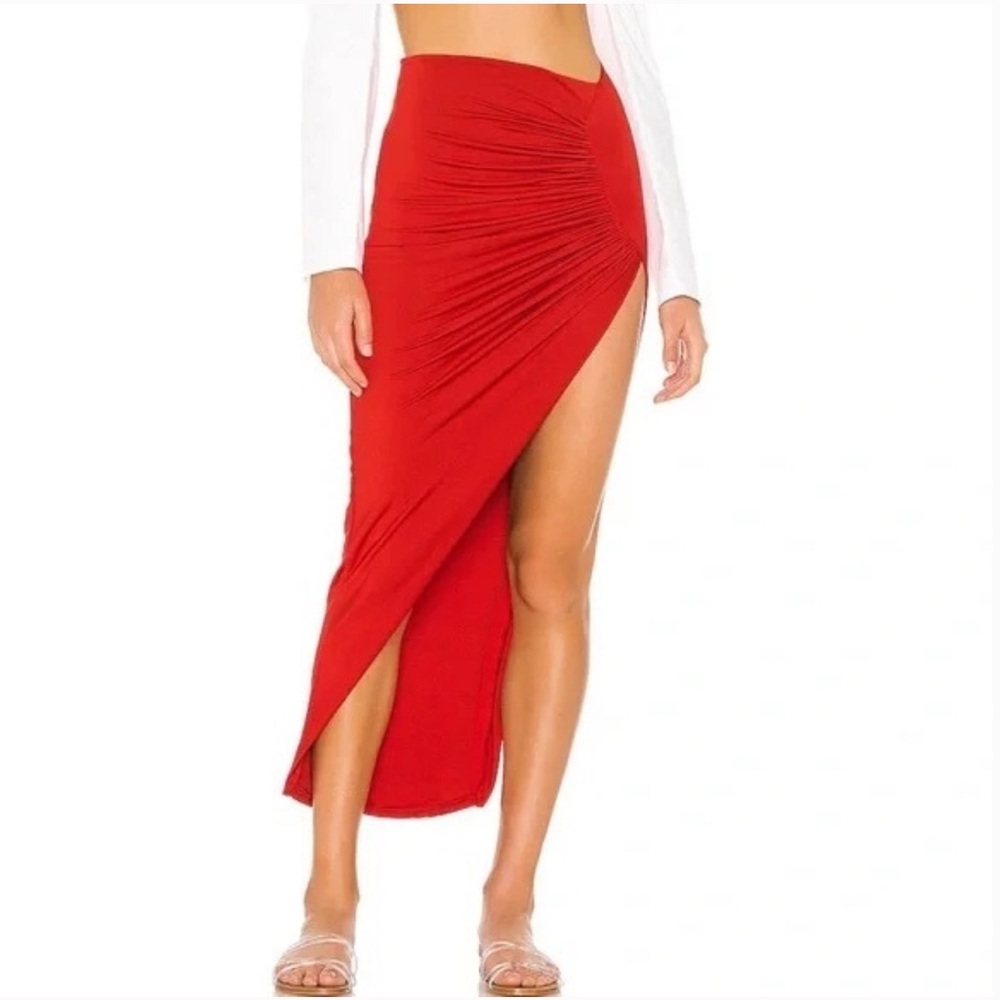 Revolve superdown asymmetrical maxi skirt